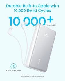 Powerbanka Anker Anker Zolo 20000mAh, 22,5W s kabelem USB-C bílá

 obrázek produktu 3 z 5