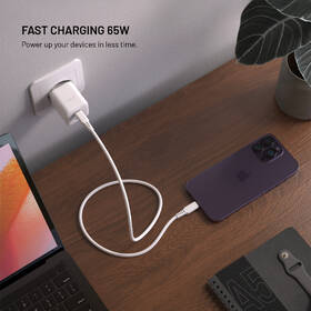 Nabíječka do sítě FIXED Mini GaN, PD, 65W, 2xUSB-C/USB-A bílá

 obrázek produktu 3 z 9
