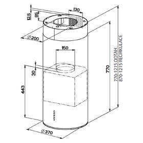 Odsavač par Faber CYLINDRA ISOLA PLUS EV8 BK MATT A37 černý

 obrázek produktu 3 z 3