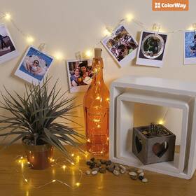 LED fotokolíčky ColorWay 40 kolíčků, délka 4,2m, 3x AA, teplá bílá 

 obrázek produktu 13 z 15