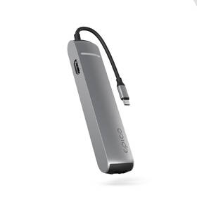 USB Hub Epico 6in1 Slim 8K USB-C/1× USB-C, HDMI, 3× USB 3.0 šedý

 obrázek produktu 1 z 7