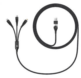 Kabel Connect IT Wirez 6in1 2x USB-C, 1x Lightning, 1,25 m černý

 obrázek produktu 1 z 4