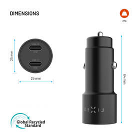 Adaptér do auta FIXED 2xUSB-C, PD 3.0, 65 W černý

 obrázek produktu 8 z 9