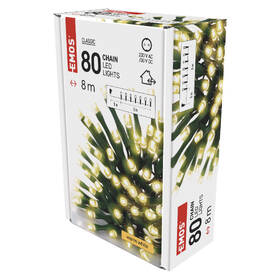 Vánoční osvětlení EMOS 80 LED řetěz, 8 m, venkovní i vnitřní, teplá bílá, časovač 

 obrázek produktu 8 z 8