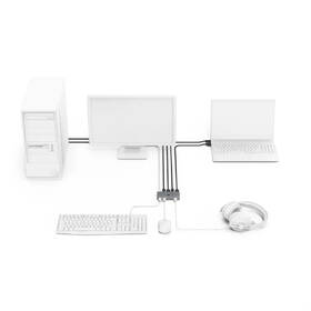 USB Hub Hama KVM přepínač pro 2 PC na 1 monitor, 3xUSB, 1xHDMI šedý

 obrázek produktu 4 z 6