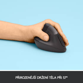 Myš Logitech Lift Left Vertical Ergonomic šedá

 obrázek produktu 3 z 8