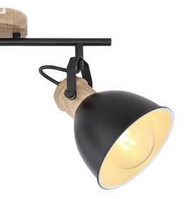 Bodové svítidlo GLOBO Wiho, 2xE27, 40W černé/imitace dřeva

 obrázek produktu 3 z 3