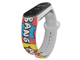 Řemínek Mi-Band na Xiaomi Mi Band 3/4 - motiv Bang, bílý 

 obrázek produktu 2 z 3