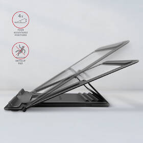Stojánek Axagon kovový, pro notebooky 10" - 17,3", 4 nastavitelné úhly antracitový

 obrázek produktu 3 z 7