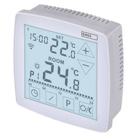 Termostat EMOS GoSmart, pokojový, programovatelný, drátový, WiFi bílý

 obrázek produktu 1 z 15