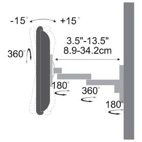 Držák TV STELL SHO 1162, pro úhlopříčky 13" až 40", nosnost 20 kg černý

 obrázek produktu 1 z 3