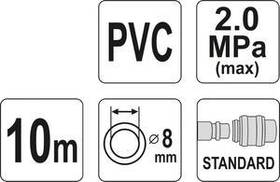Vzduchová hadice YATO YT-24220 PVC 8mm, 10m 

 obrázek produktu 2 z 2