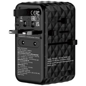 Cestovní adaptér Verbatim UTA-10 GaN III, 140W, 3x USB-C, 1xUSB černý

 obrázek produktu 2 z 3