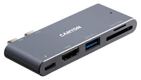 Dokovací stanice Canyon DS-5 5v1 Thunderbolt 3 - Apple Mackbook šedá

 obrázek produktu 1 z 19