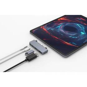 USB Hub HyperDrive pro iPad Pro USB-C/HDMI, USB3.0, USB-C, 3,5mm jack šedý

 obrázek produktu 2 z 3