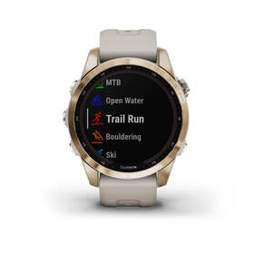 Chytré hodinky Garmin fenix 7S Sapphire Solar - Titan Cream Gold/Sand Silicone Band 

 obrázek produktu 3 z 10