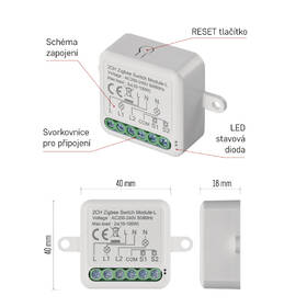 Modul EMOS GoSmart spínací IP-2104SZ, ZigBee, 2-kanálový 

 obrázek produktu 9 z 17