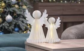 LED dekorace EMOS papírový andělé se stojánkem, 20LED, 28/38 cm, teplá bílá (2 ks) 

 obrázek produktu 6 z 8