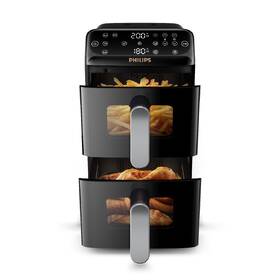 Fritéza horkovzdušná Philips Airfryer Dual Basket 4000 series 10 l, NA461/00 černá

 obrázek produktu 3 z 11