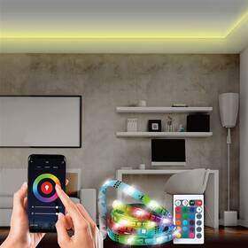 LED pásek Solight Wifi Smart, RGB, 5m, sada s adaptérem a dálkovým ovladačem 

 obrázek produktu 4 z 6