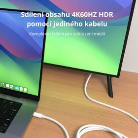 Kabel Hyper 4K USB-C / HDMI, 2,5 m bílý

 obrázek produktu 7 z 7