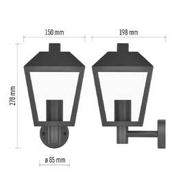 Nástěnné svítidlo EMOS Adenia ZGB010P, zahradní, E27, IP44, MAX 15W černé

 obrázek produktu 9 z 9