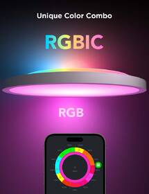 Stropní svítidlo Govee Ceiling Light RGBICWW Smart, 2400lm, 30cm, Matter bílé

 obrázek produktu 6 z 7
