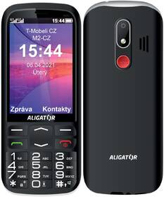 Mobilní telefon Aligator A830 Senior černá barva

