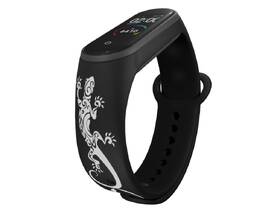 Řemínek Mi-Band na Xiaomi Mi Band 5/6 - motiv Ještěrky, černý 

 obrázek produktu 2 z 3