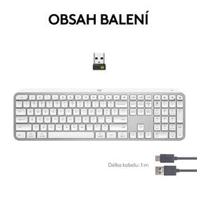 Klávesnice Logitech MX Keys S,  CZ/SK layout šedá

 obrázek produktu 2 z 8
