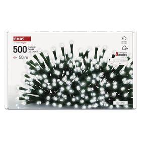 LED řetěz EMOS 500LED řetěz, 50 m, venkovní i vnitřní, studená bílá, programy, časovač 

 obrázek produktu 3 z 8