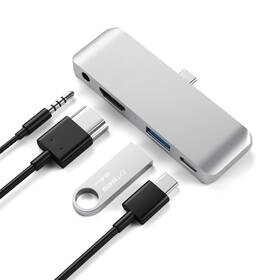 USB Hub Satechi USB-C Mobile Pro Hub (HDMI 4K,1x Jack 3,5mm,1x USB 3.0,1x USB-C) stříbrný

 obrázek produktu 7 z 8