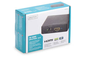 HDMI rozbočovač Digitus 1x2, podpora 4K černá barva

