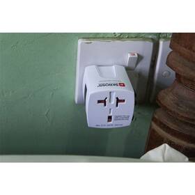 Cestovní adaptér SKROSS pro 150 zemí MUV Micro, 2.5A max. bílá barva
