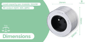 Zásuvkový modul Viking 230V, 16A, 50Hz černý/stříbrný

 obrázek produktu 3 z 5