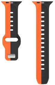 Řemínek Cubenest Premium Silikon Sport na Apple Watch 42/44/45/Ultra 49 mm černý/oranžový

 obrázek produktu 4 z 5