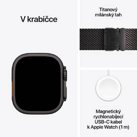 Chytré hodinky Apple GPS + Cellular 49 mm černý titan, černý titanový milánský tah - S 

 obrázek produktu 6 z 6