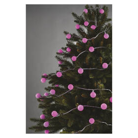 Vánoční osvětlení EMOS 40 LED cherry řetěz - kuličky 2,5 cm, 4 m, venkovní i vnitřní, růžová, časovač 

 obrázek produktu 5 z 8