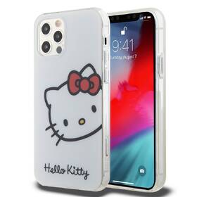 Kryt na mobil Hello Kitty IML Head na Apple iPhone 12/12 Pro bílá barva
