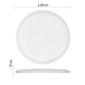 Stropní svítidlo EMOS FLORI, kruh 42cm, 22W, 2200lm, neutrální bílá bílá barva
