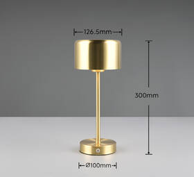 Stolní lampička Reality JEFF, LED, matná zlatá

 obrázek produktu 6 z 6