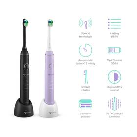 Set zubních kartáčků TrueLife SonicBrush Compact Duo Black / Lavender černý/fialový

 obrázek produktu 2 z 11