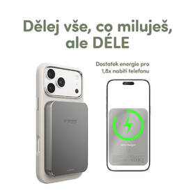 Powerbanka PanzerGlass empower Qi2 10000 mAh, MagSafe šedá

 obrázek produktu 6 z 8