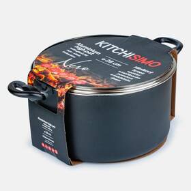 Hrnec s poklicí KITCHISIMO NERO 28 × 15 cm, 8,5 l 

 obrázek produktu 2 z 2