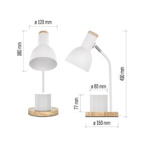 Stolní LED lampička EMOS Poppy, max. 25 W, žárovka E27, IP20 bílá

 obrázek produktu 7 z 8