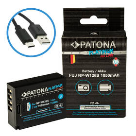 Baterie PATONA pro foto Fuji NP-W126S 1050mAh Li-Ion Platinum, USB-C černá

 obrázek produktu 1 z 4