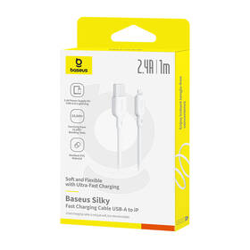 Kabel Baseus Silky USB/Lightning 1m 2.4A bílý

 obrázek produktu 6 z 7
