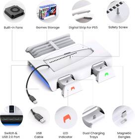 Dokovací stanice KIWI design D3 Cooling Station for PS5 Slim černá/bílá

 obrázek produktu 7 z 7