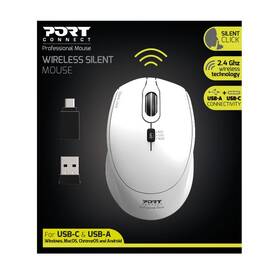 Myš PORT CONNECT Silent USB-A/USB-C bílá

 obrázek produktu 3 z 4