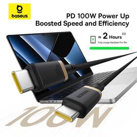 Kabel Baseus Dura USB-C/USB-C, 100W, 1m černý/zlatý

 obrázek produktu 11 z 16